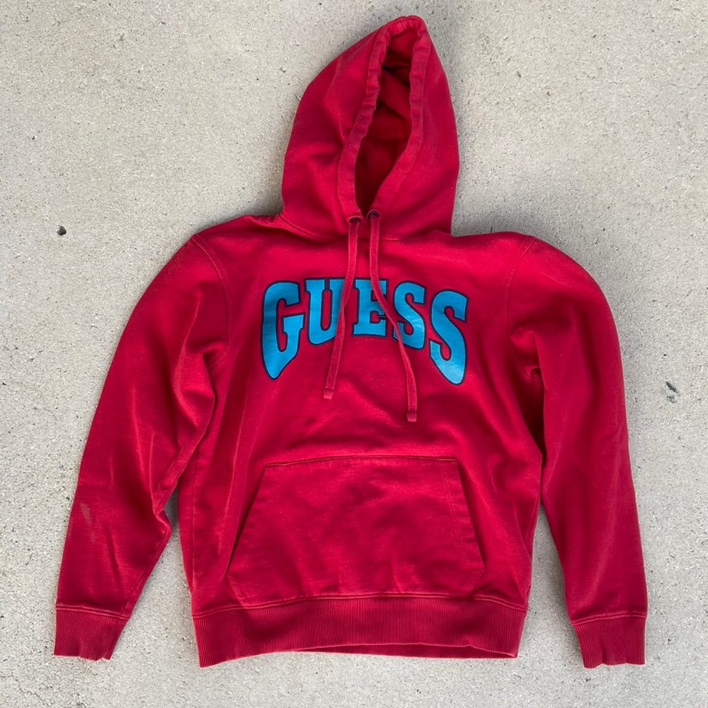 GEUSS HOODIE - RED & BLUE